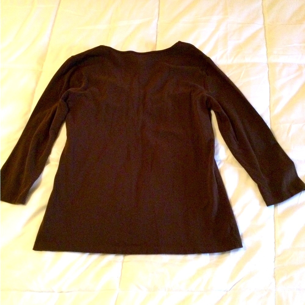 Jones New York/women’s brown  knit top size S - Picture 3 of 4
